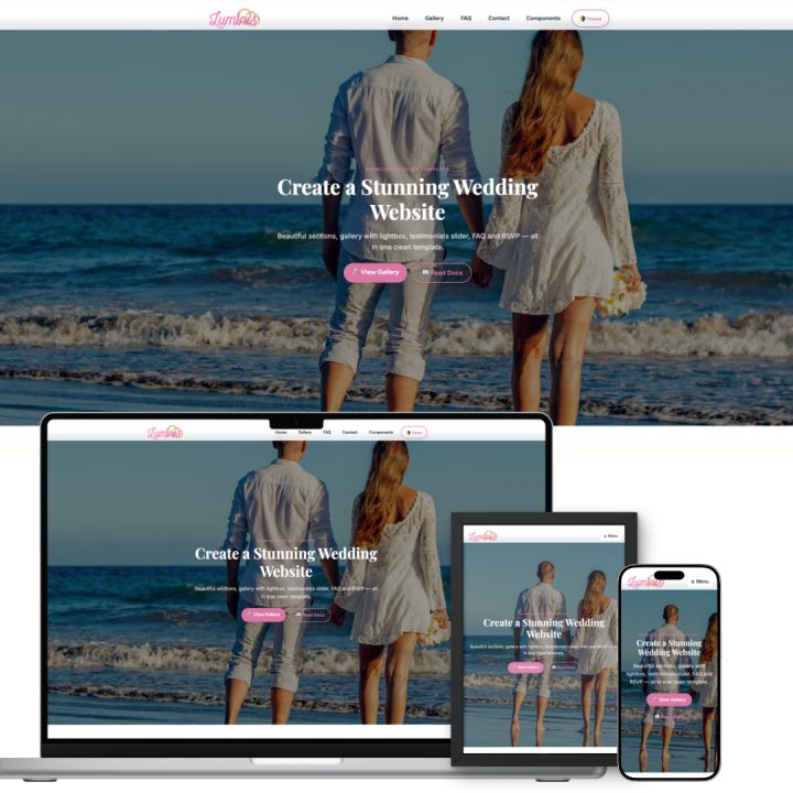 Luminis Wedding – Elegant Wedding HTML Template